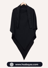 Single Layer Premium Khimar (Black)